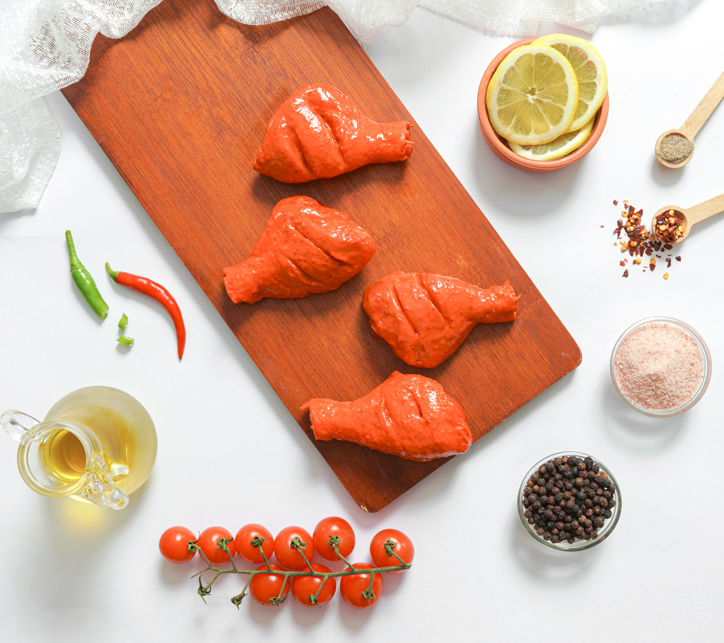 Tandoori Marinated Chicken Thighs - سيقان دجاج تندوري